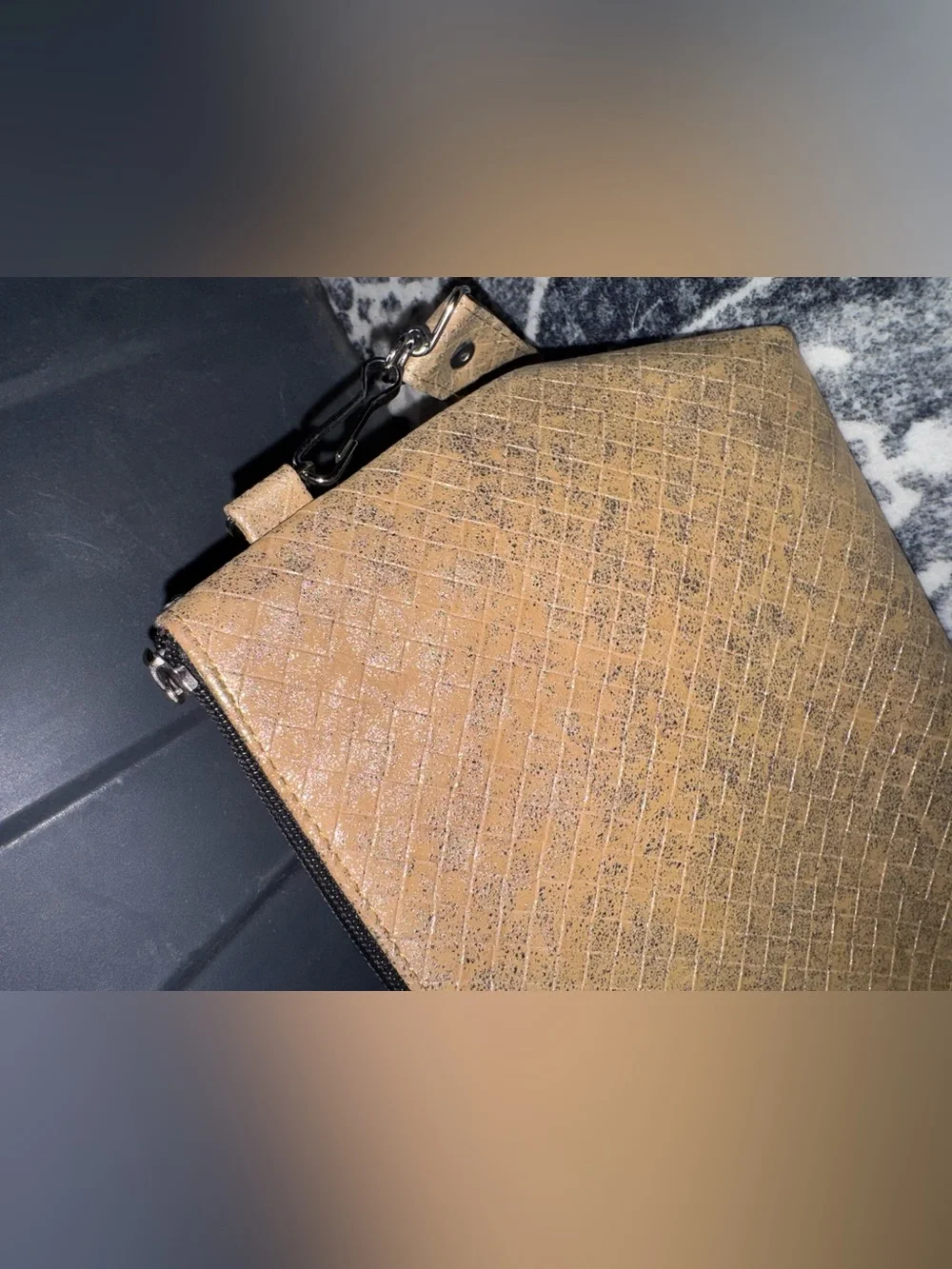 Sia Crossbody Clutch with Gold Strap